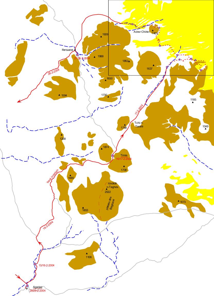 Carte du désert de l’Aïr