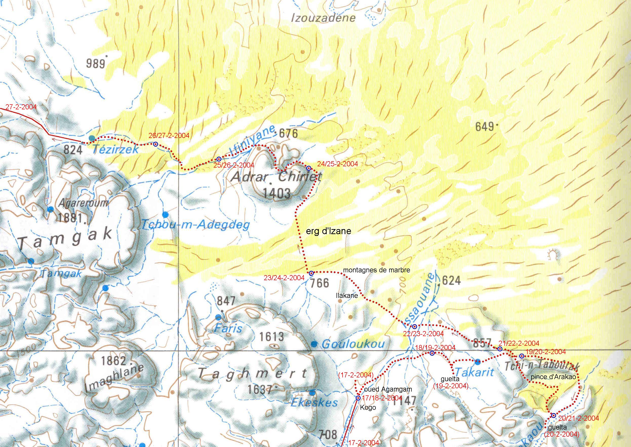 Carte de l’est de l’Aïr