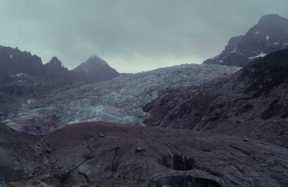 École de glace sur le glacier du Trient, le 25 juillet 1993