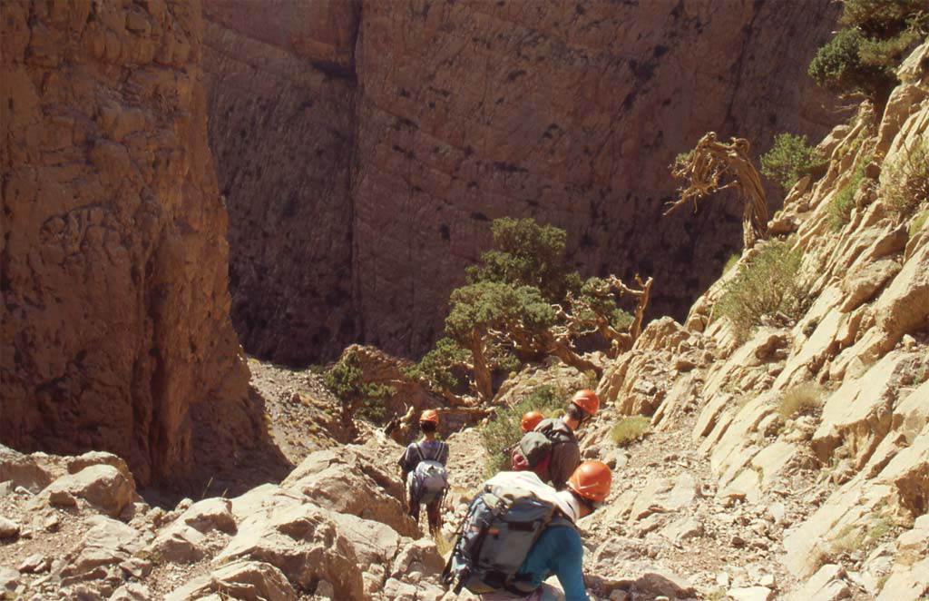 Descente dans les gorges de Taghia, le 10 août 1994