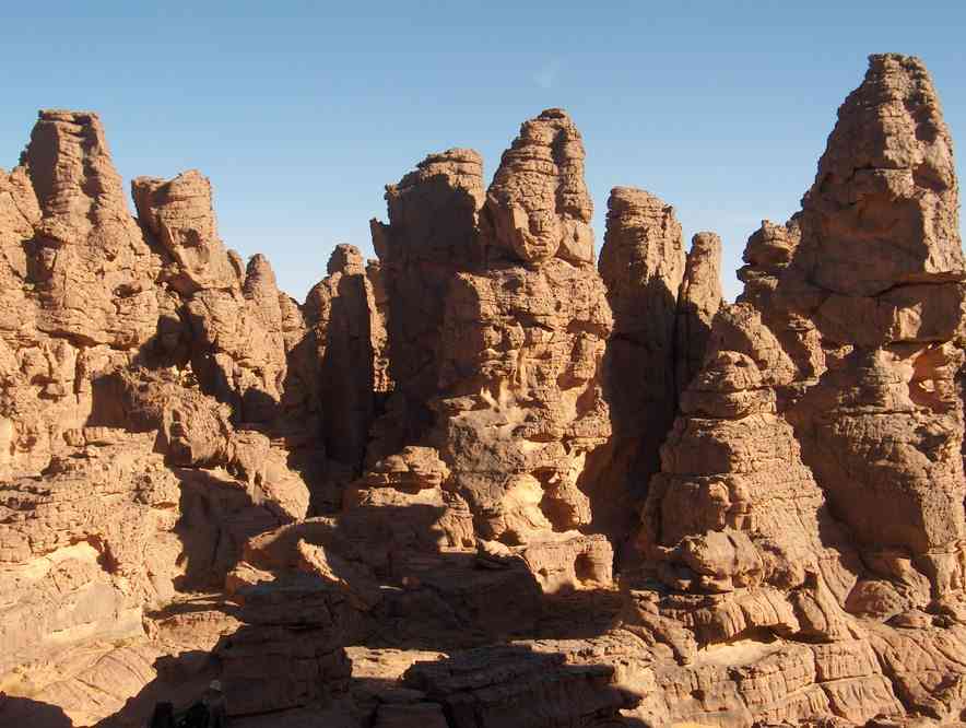 Forêt de pierre entre Tin Aresou et Tin Tattaït, le 13 mars 2006