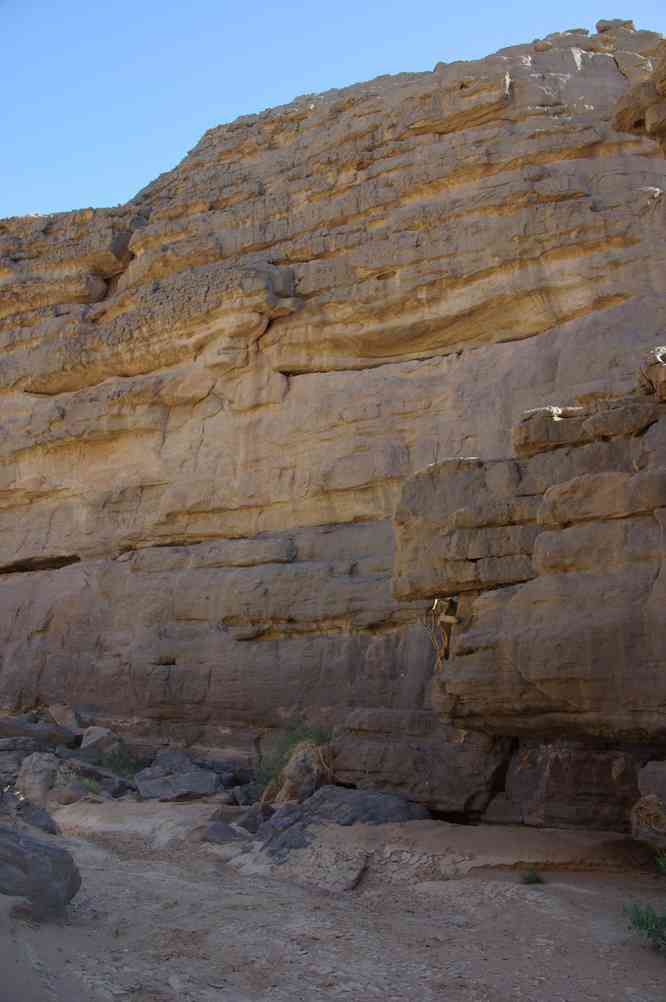 Progression dans le cañon d’In Abeggi, le 31 janvier 2010
