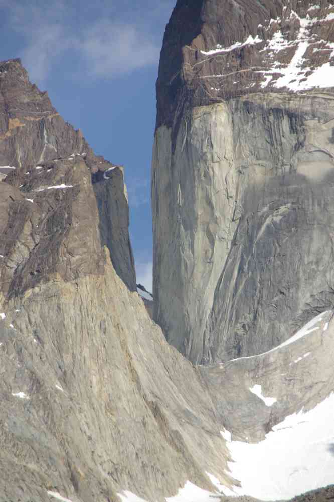 Le col entre la corne principale et la corne est, le 20 novembre 2012