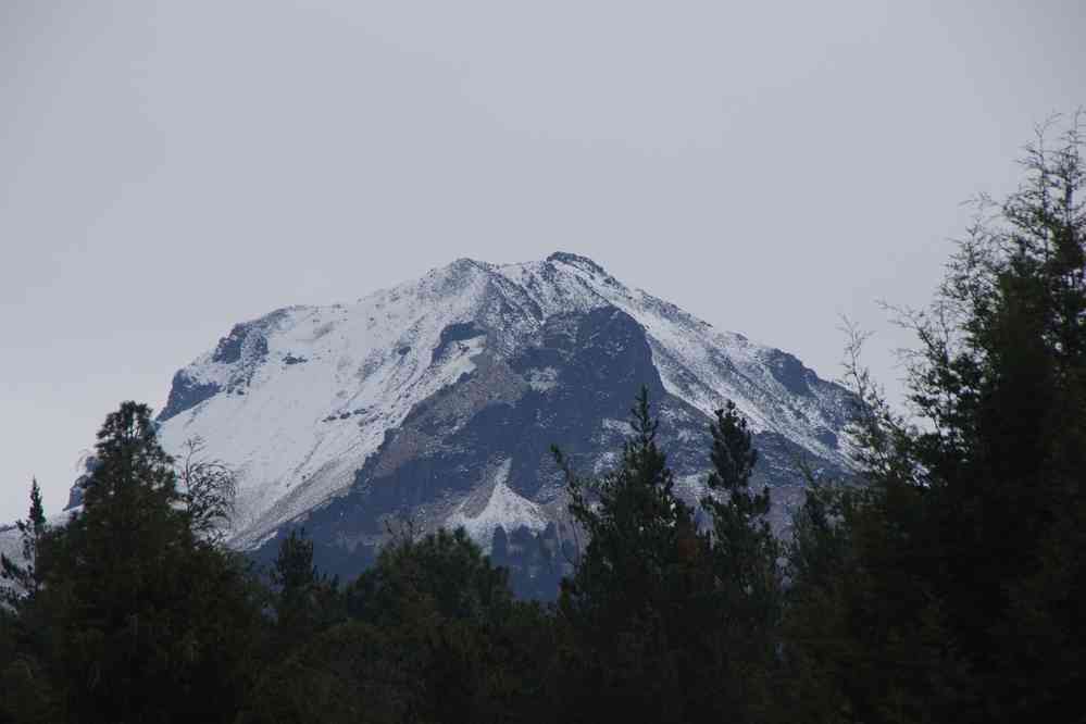 Le volcan la Malinche photographié du véhicule, après la tentative d’asacension, le 20 janvier 2016
