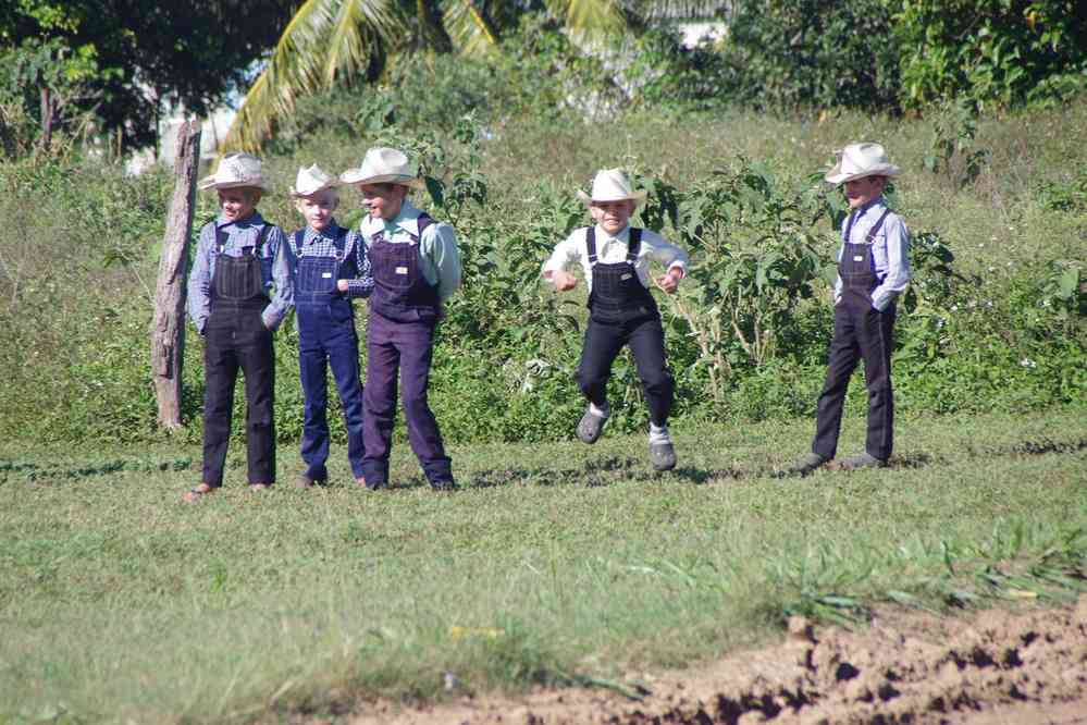 Village mennonite près de Bacalar, le 25 janvier 2016