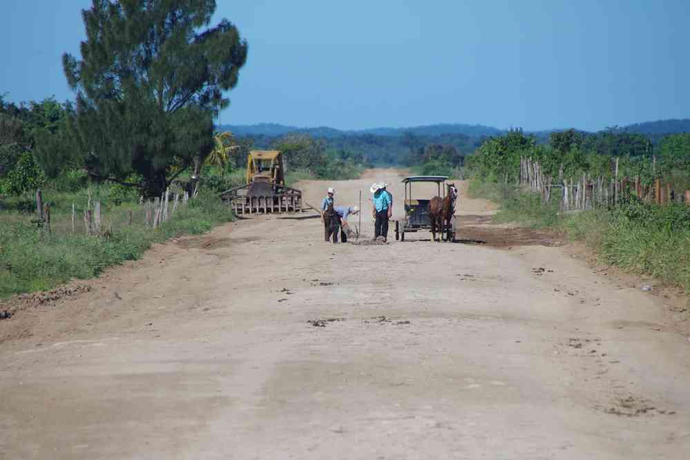 Village mennonite près de Bacalar, le 25 janvier 2016