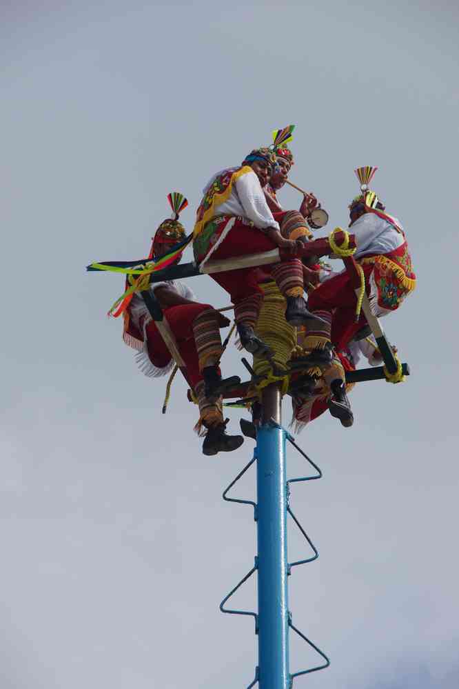 Danse du volador à Tulum, le 26 janvier 2016