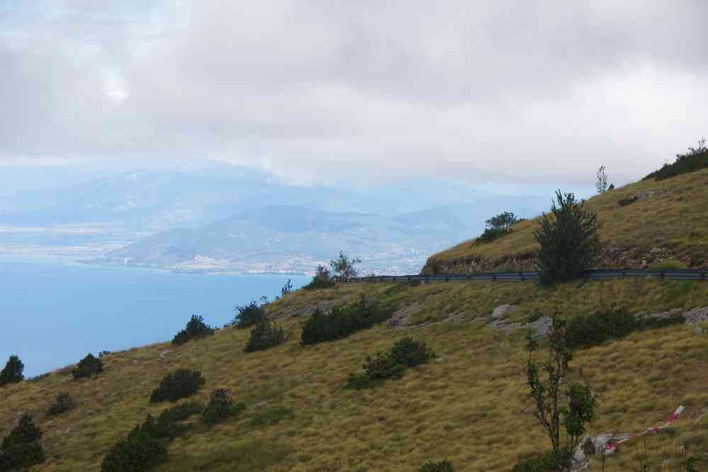 La route du col de Galitchitsa (Galičica, Галичица), le 17 juillet 2016
