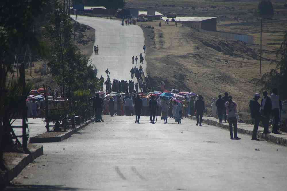Fête de Timkat (ጥምቀት) (l’Épiphanie éthiopienne) sur la route de Gondar (ጎንደር), le 19 janvier 2017