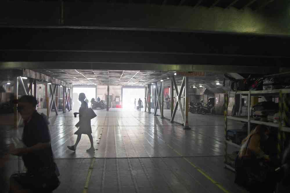 Dans la cale du bateau rapide pour Siphnos (Ν. Σίφνος), le 21 juin 2021