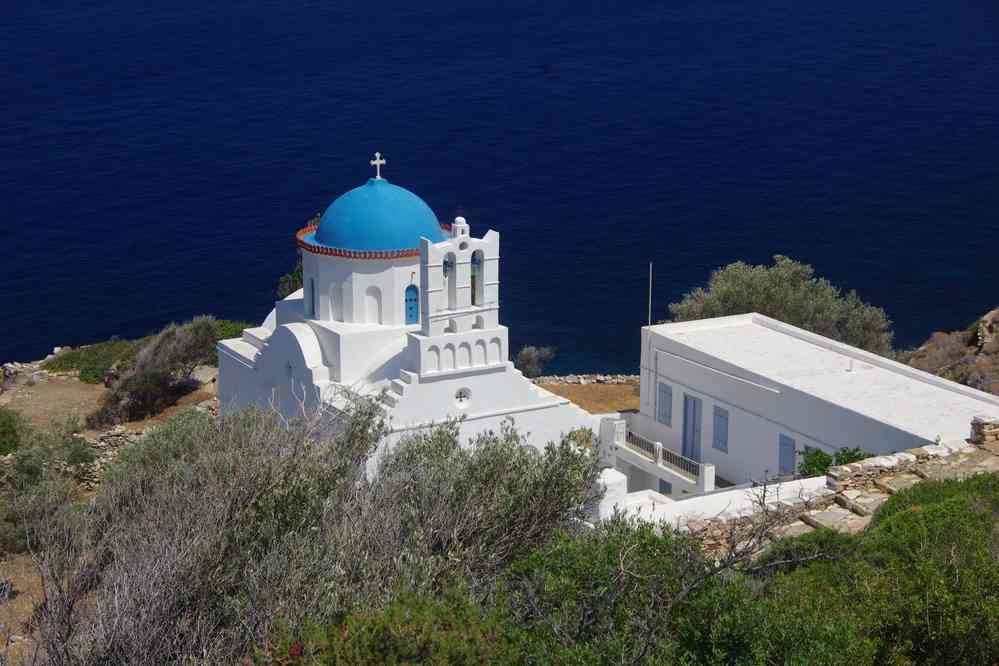 Siphnos (Ν. Σίφνος), église de Panaghia Poulati (Παναγία Πουλάτη), le 21 juin 2021