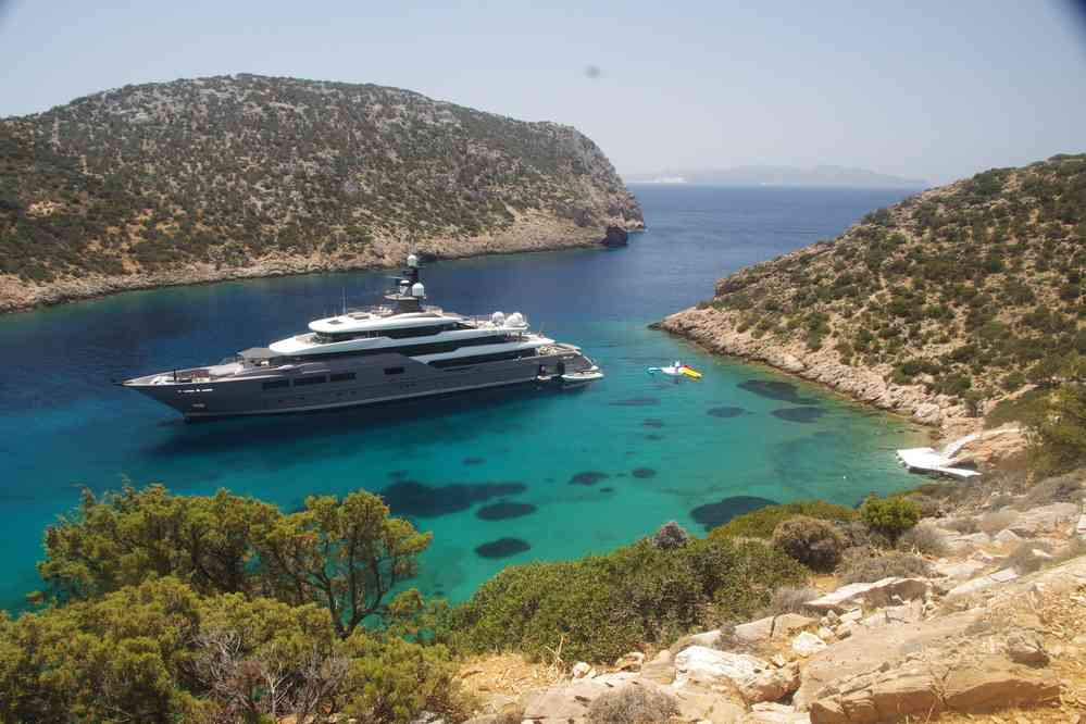 Siphnos (Ν. Σίφνος), baie de Fykiadia (Όρν. Φυκιάδας), le 24 juin 2021