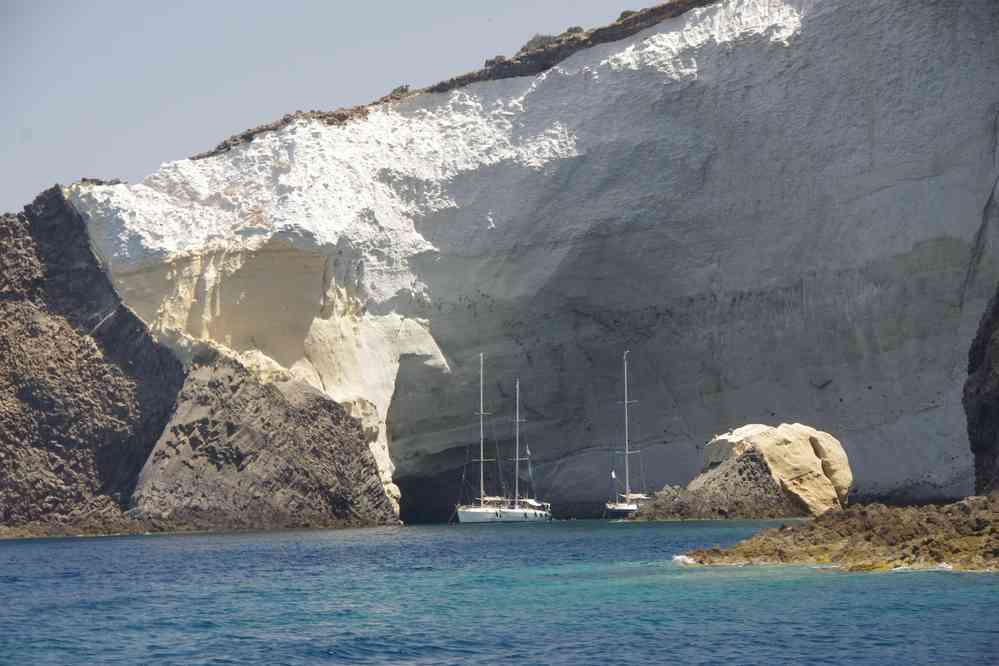 Milo (Μήλος), le site de Sykia (Συκιά) que nous verrons au retour, le 27 juin 2021