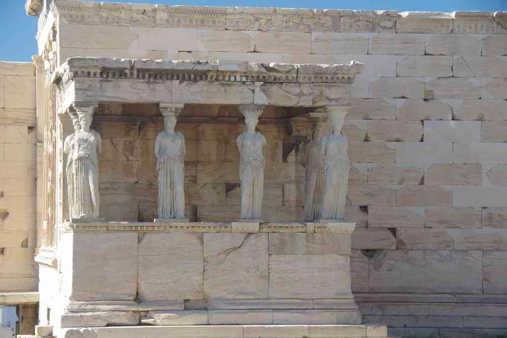 L’Érechthéion (portique des caryatides), le 2 juillet 2021