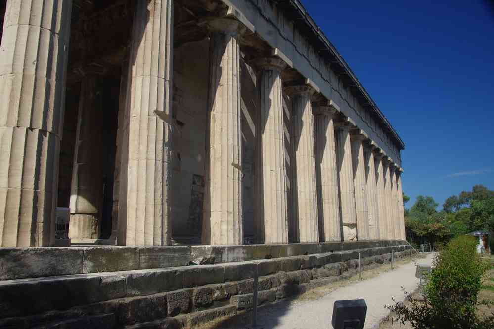 Temple d’Héphaïstos, agora antique d’Athènes (Αθήνα), le 3 juillet 2021