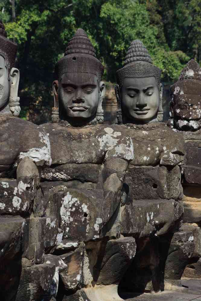 Angkor (អង្គរ), accès sud de l’enceinte d’Angkor Thom (អង្គរធំ), le 23 janvier 2023