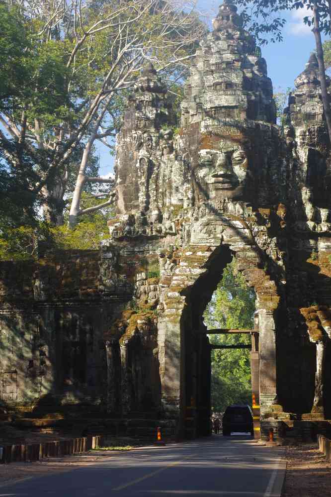 Angkor (អង្គរ), porte nord d’Angkor (អង្គរ) Thom, le 23 janvier 2023