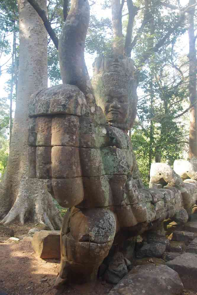 Angkor (អង្គរ), entrée du temple de Preah Khan (ប្រាសាទព្រះខ័ន), le 23 janvier 2023