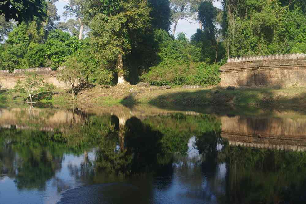 Angkor (អង្គរ), le baray (បារាយណ៍) du temple de Preah Khan (ប្រាសាទព្រះខ័ន), le 23 janvier 2023