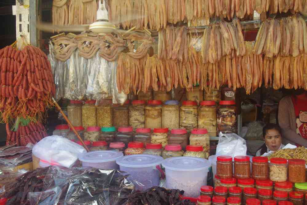 Siem Reap (ក្រុងសៀមរាប), visite du Vieux marché, le 24 janvier 2023