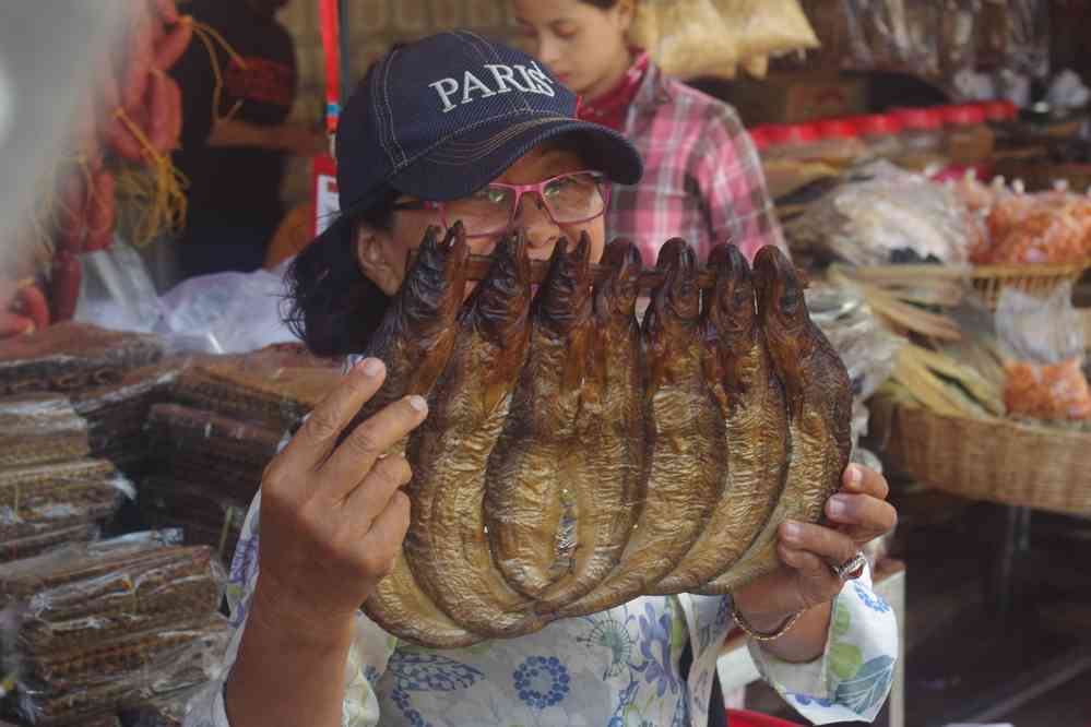 Siem Reap (ក្រុងសៀមរាប), visite du Vieux marché, le 24 janvier 2023