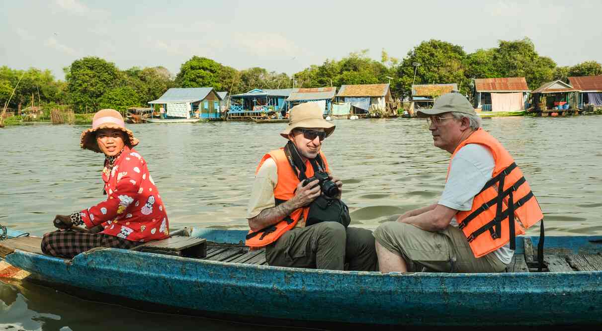 Excursion en barque dans le village de Prek Toal (ភូមិ ព្រែក​ទាល់) (photo : Dany Leleu), le 24 janvier 2023