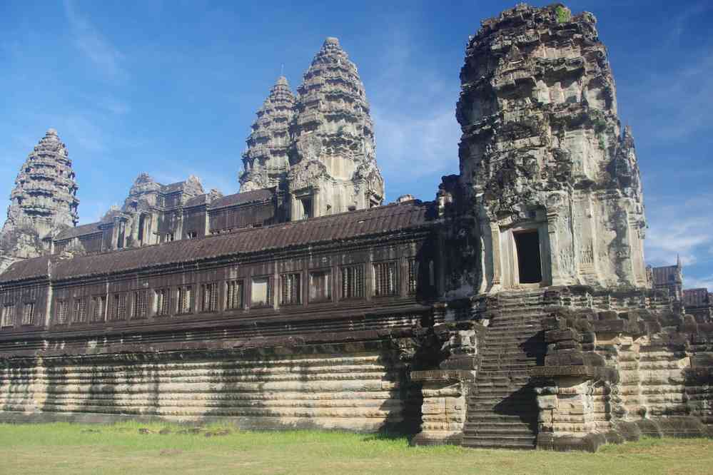 Les tours centrales d’Angkor Vat (ប្រាសាទអង្គរវត្ត), le 28 janvier 2023
