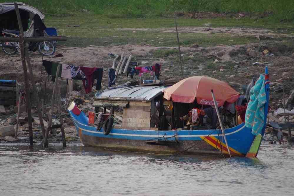 Balade en bateau sur la rivière Tonlé Sap (បឹងទន្លេសាប) et le Mékong (澜沧江 瀾滄江), le 29 janvier 2023