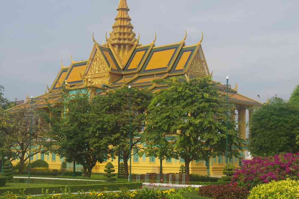 Visite du palais royal à Phnom Penh (ភ្នំពេញ), le 2 février 2023 (pavillon du Clair de lune)