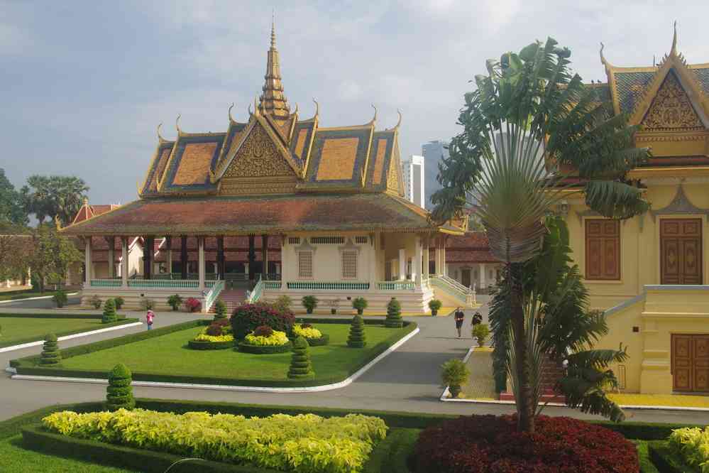 Visite du palais royal à Phnom Penh (ភ្នំពេញ), le 2 février 2023 (pavillon Phochani)