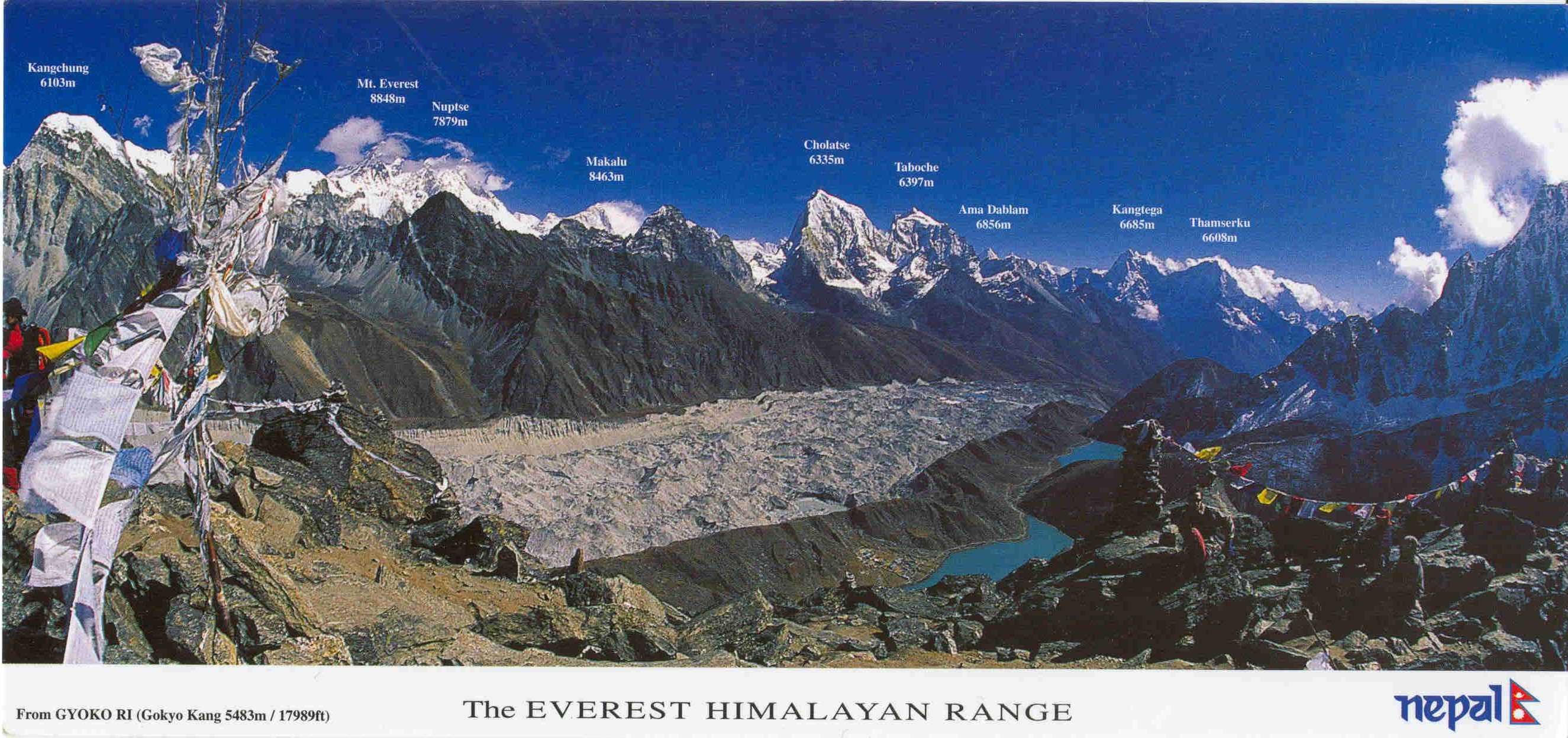 Carte postale du Gokyo-Ri