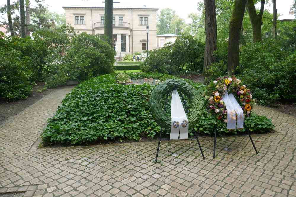 Bayreuth, tombe de Richard Wagner, le 7 août 2023