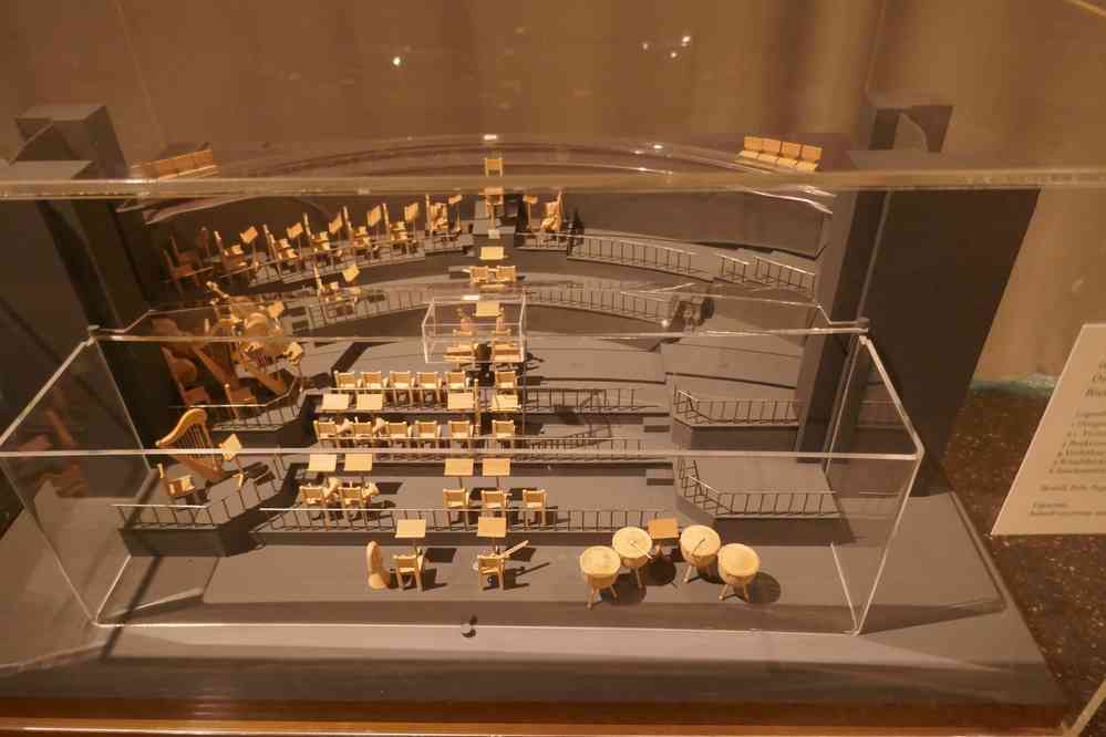 Bayreuth, musée Richard-Wagner. Maquette de la fosse d’orchestre du Festspielhaus