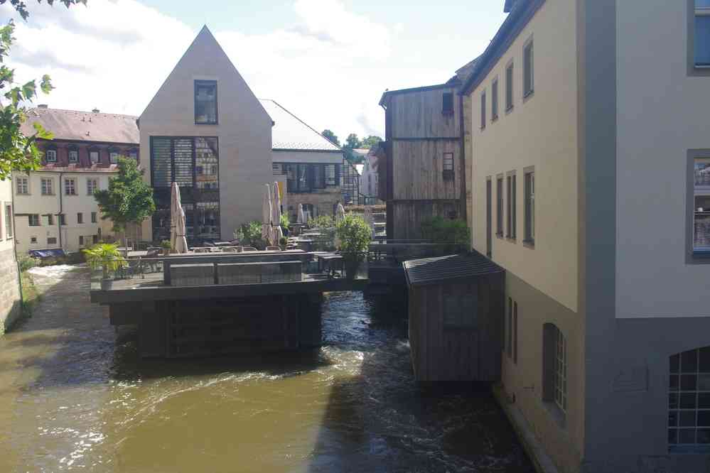 Bamberg, vue depuis la passerelle Geyerswörth, le 9 août 2023
