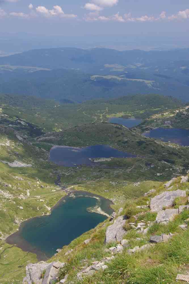 Lacs Jumeaux (Близнака) ; lac du Trèfle (Трилистника) ; lac du Poisson (Рибното езеро) ; lac Inférieur (Долното езеро), le 22 juillet 2019