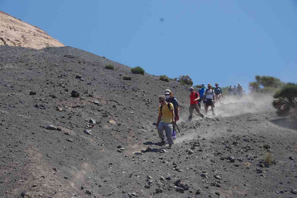 Vulcano, descente dans la cendre, le 2 août 2020