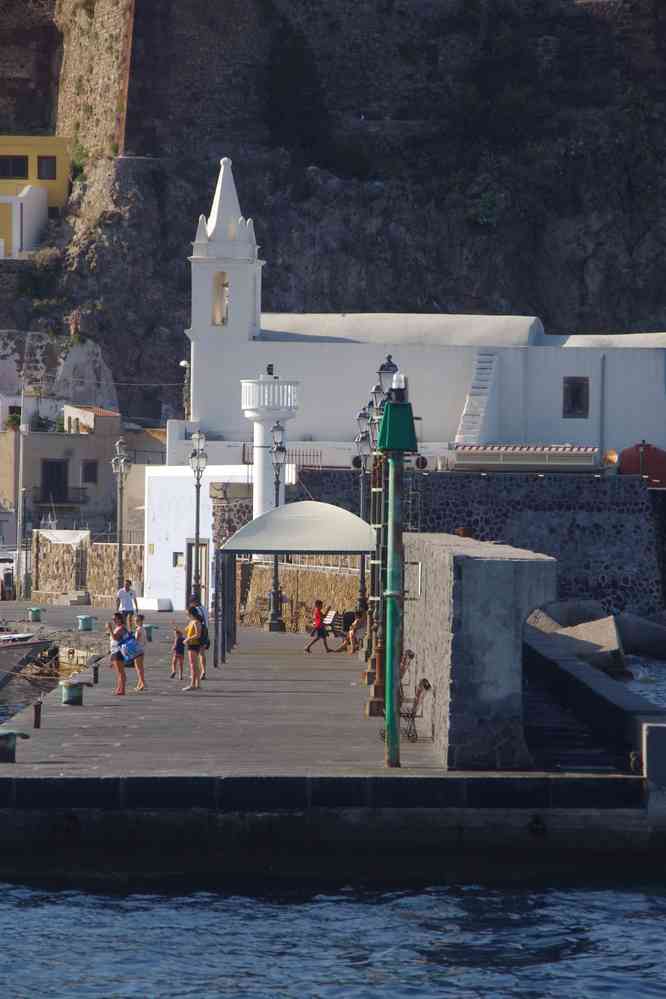 Arrivée à Lipari par le petit port (Marina Corta), le 2 août 2020