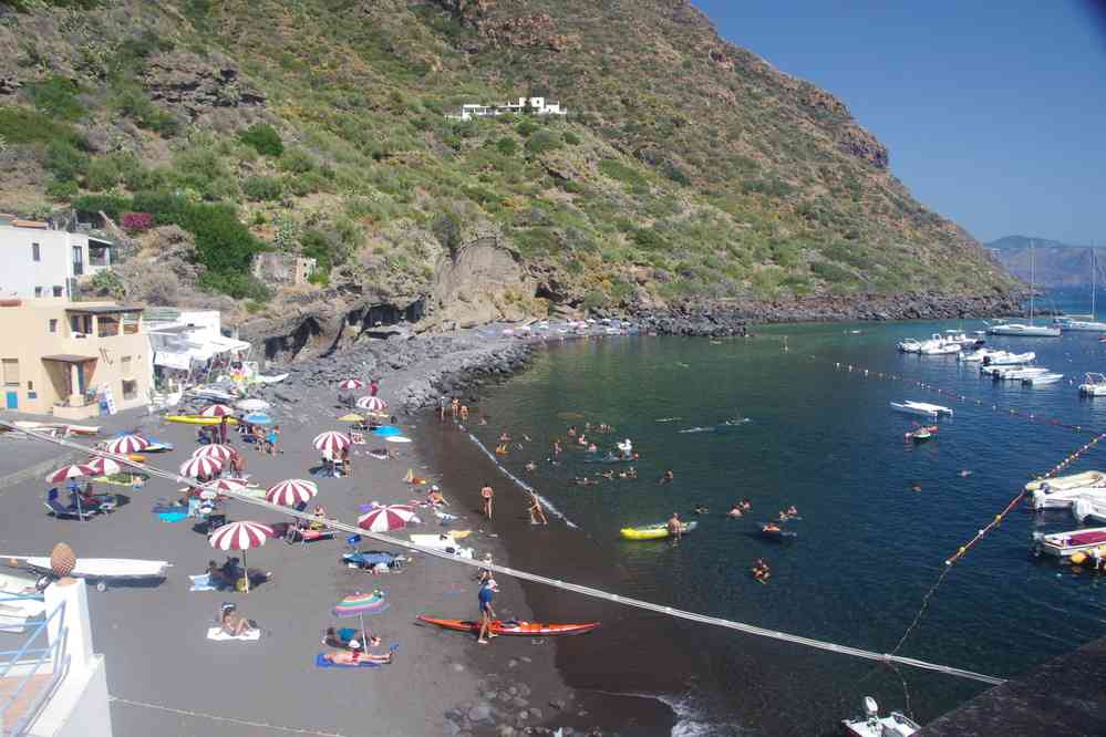 Salina, la plage de Rinella, le 3 août 2020