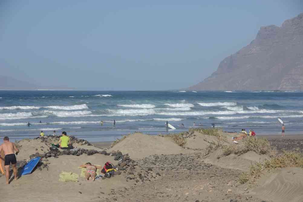 Sur la plage de Famara, le 30 décembre 2013