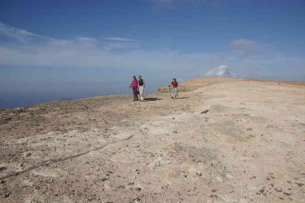 Progression en haut de la falaise de Famara, le 31 décembre 2013