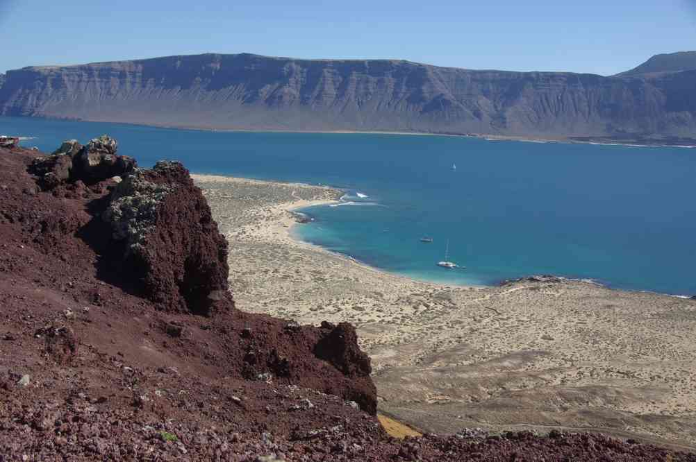 La falaise de Famara vue depuis la Montaña Amarilla, le 2 janvier 2014