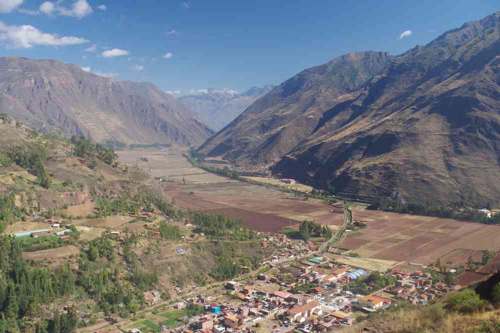 La vallée sacrée vue depuis le mirador Taray, le 13 août 2024