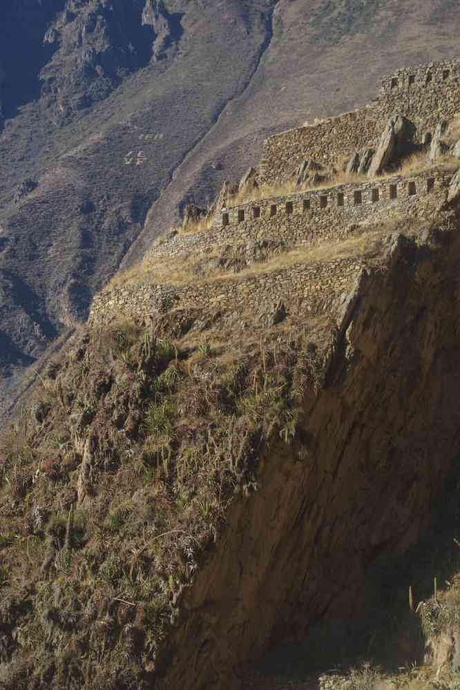 Visite du site archéologique d’Ollantaytambo, le 15 août 2024. Cette falaise fut le théâtre de l’unique victoire des Incas contre les Espagnols