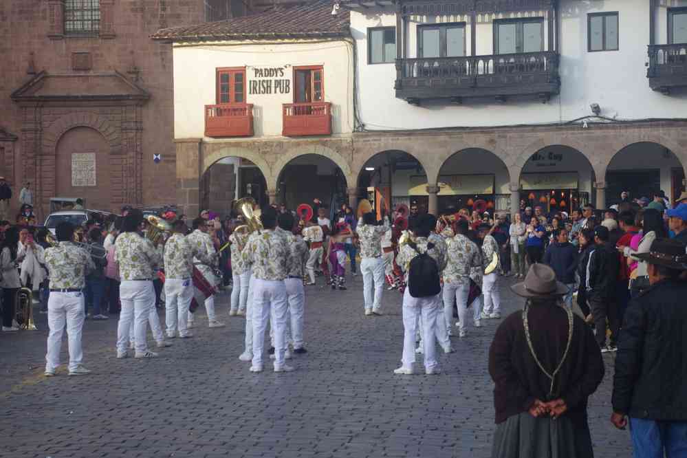 Cuzco, place d’armes, parade pour le 15 août, le 15 août 2024