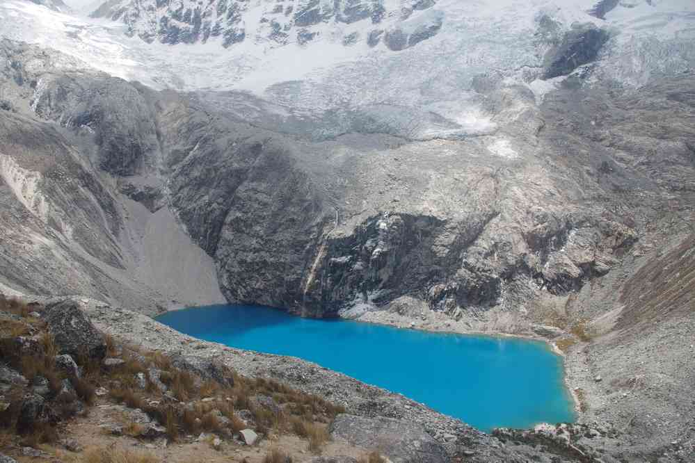 Traversée entre le refuge du Pisco et la laguna 69, le 20 août 2024. Arrivée à la laguna 69