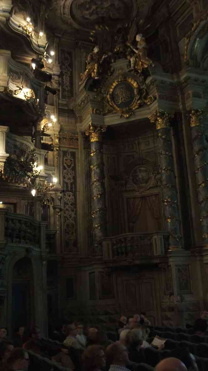 Bayreuth, intérieur de l’opéra des Margraves. 16 août 2019