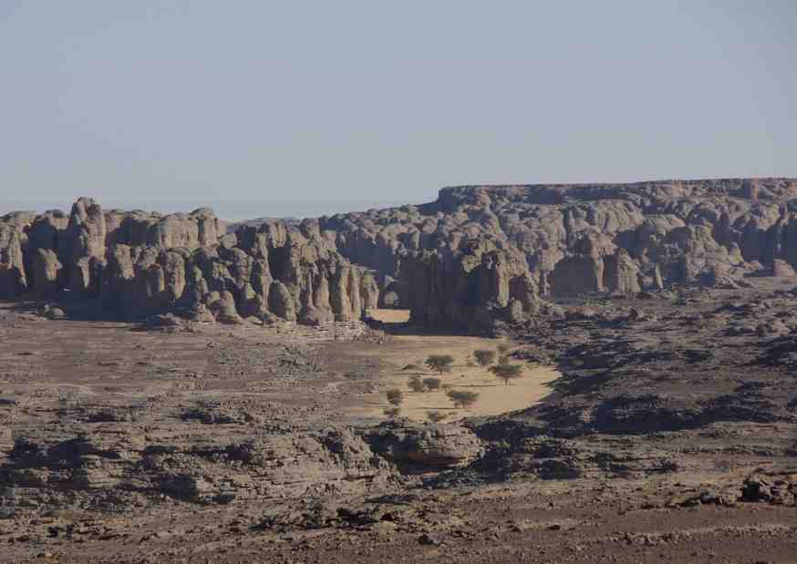 Vue vers le site d’El Ghessour