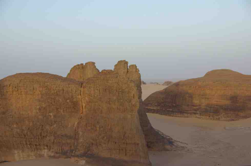 Coucher de soleil sur le camp d’Éguédé Ouagrin (photo en relief)
