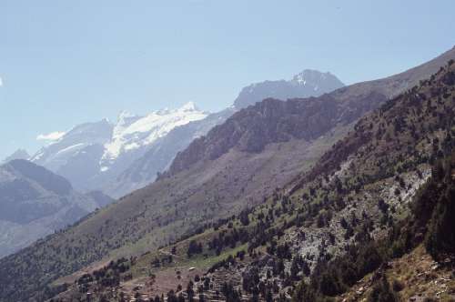 Vue depuis le col de Guitan, le 15 août 2004