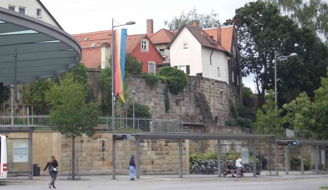 Restes de remparts à Bayreuth. 15 août 2019
